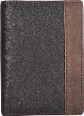 Leatherman Fashion Men Casual Black, Brown Genuine Leather Wallet(6 Card Slots)