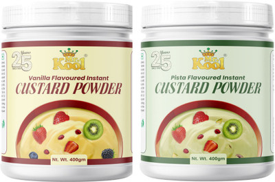 Mr.Kool Custard Powder (Vanilla - Pista) Combo for Ice Cream, Cake, Pudding, Egg less Custard Powder(2 x 400 g)