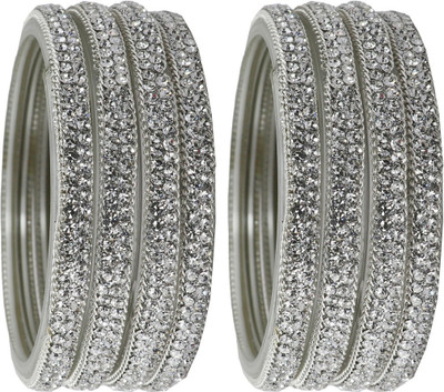 SHYCHOO BLASTS Glass Zircon Bangle Set(Pack of 8)