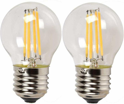 Ahuja International 4 W Basic Standard E27 LED Bulb(Yellow, Pack of 2)