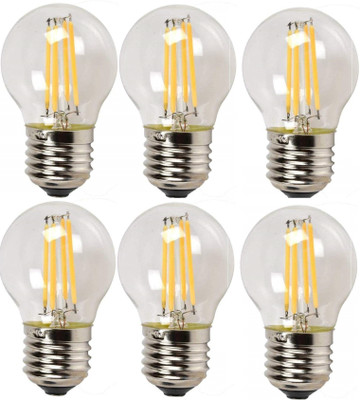 Ahuja International 4 W Basic Standard E27 LED Bulb(Yellow, Pack of 6)