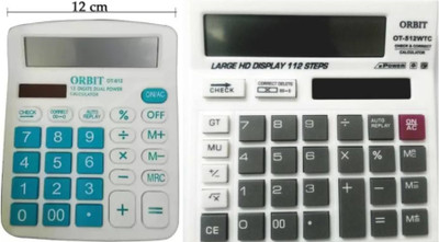 german valley An Stylish And Superb Quality Calculator Combo 612 Blue And 512 Wtc Grey Orbit 612 Blue and 512WTC Grey Basic  Calculator(12 Digit)