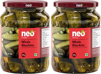 neo Whole Gherkins I Ready to Eat I Non-GMO I Vegetables(2 Piece, Pack of 2)