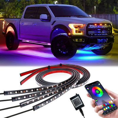 AutoPowerz Car atmosphere light APP/ Music Control Automotive voice-activated chassis Light Car Fancy Lights(Multicolor)