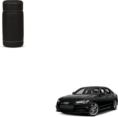 SEMAPHORE Car Tissue Tube PU Leather Round Tissues For Audi S6 Vehicle Tissue Dispenser(Black)