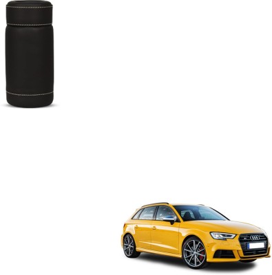 SEMAPHORE Car Tissue Tube PU Leather Round Tissues For Audi S3 Vehicle Tissue Dispenser(Black)