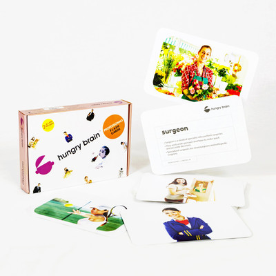 hungry brain PROFESSIONALS flash card- Easy & fun way of learning-2yr-6yr kids(Purple)