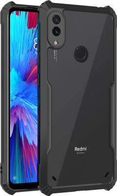 KartV Back Cover for Mi Redmi Note 7S, Mi Redmi Note 7 Pro, Mi Redmi Note 7(Black, Transparent, Camera Bump Protector, Pack of: 1)