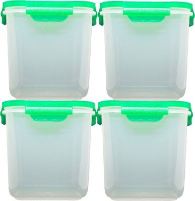 Anvil Plastic Fridge Container  - 1000 ml(Pack of 4, Green)