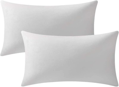 AVS Plain Cushions Cover(Pack of 2, 40 cm*60 cm, White)