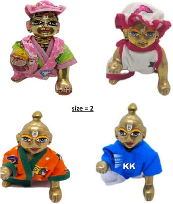 KK GROUPS size 2, laddu gopal combo suit pack, soft and comfortable suit for kanha ji Dress(Cotton)