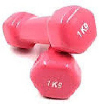 LCARNO Vinyl Dumbbell 1kg home workout equipment Fixed Weight Dumbbell(2 kg)