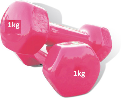 HACKERX vinyl coated dumbbells Fixed Weight Dumbbell(1 kg)