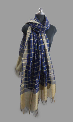 Khadija's Art Silk Checkered Women Dupatta