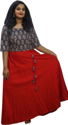 Dhuaa Women Ethnic Top Skirt Set