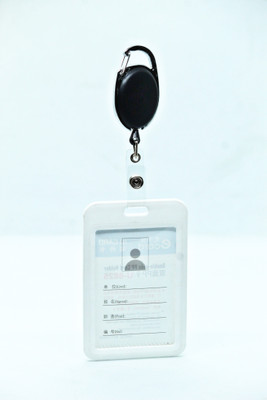 AKAN Plastic ID Badge Holder, ID Badge Reel(Pack of 1)