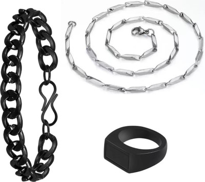 Bellina Alloy Silver, Black Jewellery Set(Pack of 1)