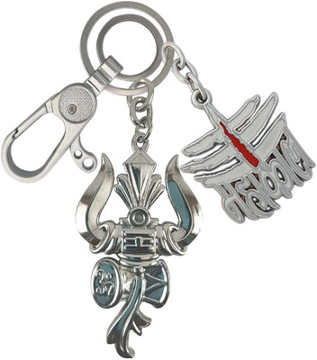 SHOKY LOOKS Double Side Lord Shiv Shankar Trishul Damru Om With Mahakal Stylish Locking Lock Key Chain