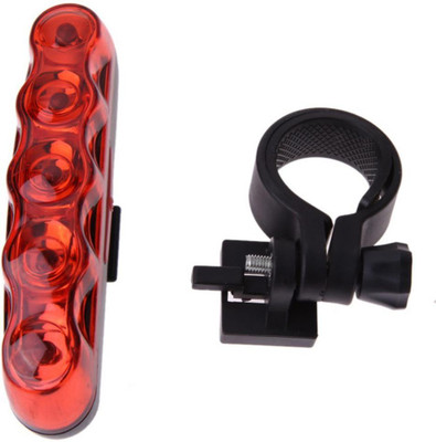 FASTPED 5 LED 3 Modes Anti-shock Cycling Light Waterproof Bike Light MTB Bicycle LED Rear Break Light(Red, Black)