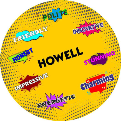 Ashvah Stylish Fridge Magnet -Gift for Son, Daughter, Kids, Friend, Name -Howell Fridge Magnet Pack of 1(Multicolor)