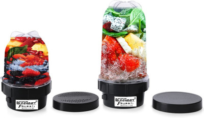 Silentpowersunmeet Powerfull Bullet Jars Combo Set for Mixer Grinder 2 Jars (530 ML, 350 ML) Mixer Juicer Jar(880 ml)