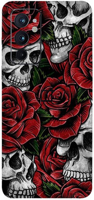AsSkin OnePlus 9RT 5G, one plus 9rt 5g Mobile Skin(Ultra Super Roses And Skulls Fiber With High Matte Finish.)