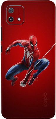 TJ CREATION Spider Man Mobile Back Skin Guard, Spider Man, Oppo A16K Mobile Skin(Spider Man Skin With High Matte Finish.)