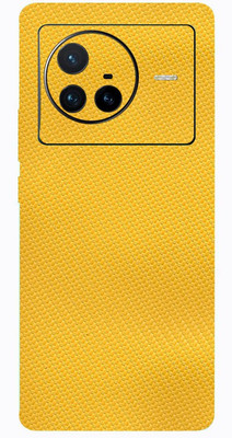 BugguSkin VIVO X80 5G Mobile Skin(Ultra Super Yellow Carbon Fiber Skin With High Matte Finish.)