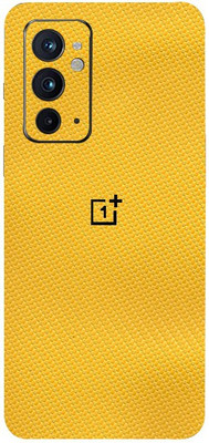 AsSkin OnePlus 9RT 5G, one plus 9rt 5g Mobile Skin(Ultra Super Yellow Carbon Fiber With High Matte Finish.)