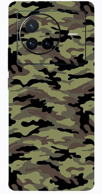 BugguSkin VIVO X80 5G Mobile Skin(Ultra Super Camouflage Military Green Skin With High Matte Finish.)