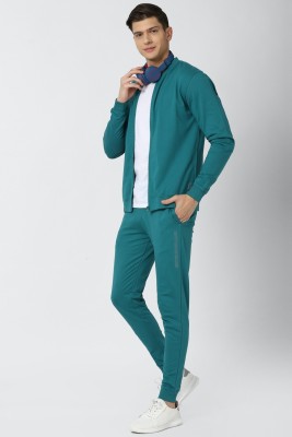 PETER ENGLAND Men Solid Green Top & Pyjama Set