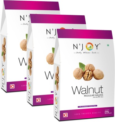 N'Joy Kashmiri Regular Halves Without Shell Walnuts Walnuts(3 x 250 g)