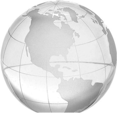 R K SALES G-150 Glass Paper Weights  with Clear(Set Of 1, Transparent)