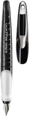 Herlitz my.pen Black/White Fountain Pen(Ink Color - Blue)