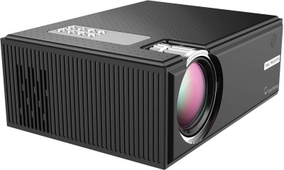 QAWACHH Mini Home Theater Cinema Video WiFi Projector (Black) (1200 lm) Portable Projector(Black)