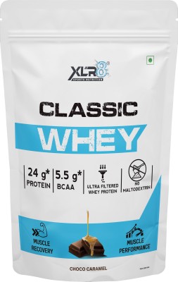 XLR8 Classic Whey , 24 g Protein, 5.5 BCAA, No Maltodextrin Whey Protein(2 pounds, Choco Caramel)