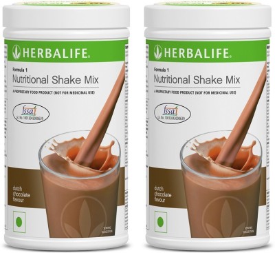 HERBALIFE Herbalife Formula 1 Shake 500g Weight Loss - Dutch Chocolate Pack of 2 Plant-Based Protein(1000 g, Chocolate)