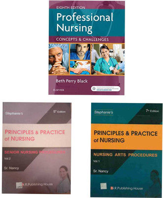 Combo of 3 Books ( principles practice of nursing vol 1 + principles practice of nursing vol 2 + professional nursing )(Paperback, Nancy, beth perry black)