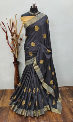 VRINDITA FASHION Woven Bollywood Pure Silk, Art Silk Saree(Grey)