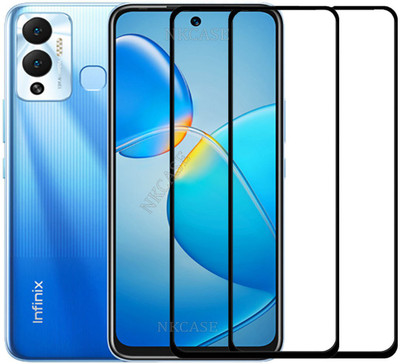 NKCASE Edge To Edge Tempered Glass for Infinix HOT 12 Play(Pack of 2)