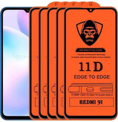 RUAM Edge To Edge Tempered Glass for Redmi 9i(Pack of 5)