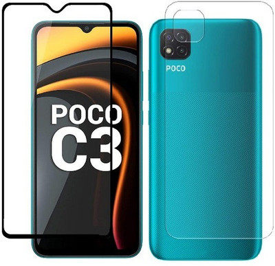 4 YARDS Front and Back Tempered Glass for Redmi POCO C3 (11-D)(Pack of 1)