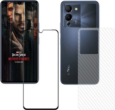 Vatsin Front and Back Tempered Glass for Infinix Note 12 Turbo, Infinix Note 12 Turbo (Back Carbon Fiber)(Pack of 2)