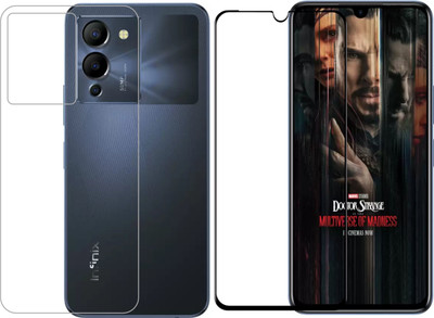 Vatsin Front and Back Tempered Glass for Infinix Note 12 Turbo(Pack of 2)