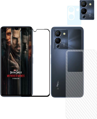 Ten To 11 Front and Back Tempered Glass for Infinix Note 12 Turbo, Infinix Note 12 Turbo (Back Carbon Fiber)(Pack of 3)