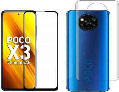 4 YARDS Front and Back Tempered Glass for Redmi Poco X3 (11-D)(Pack of 1)