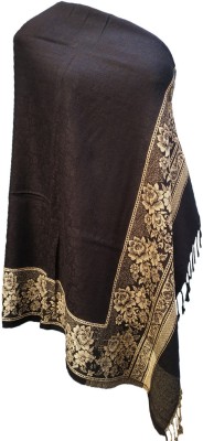 Soul Essence Wool Woven Women Shawl(Black)