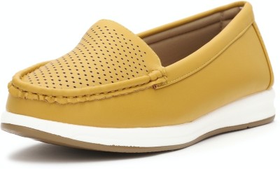 Allen Solly Loafers For Women(Yellow , 4)