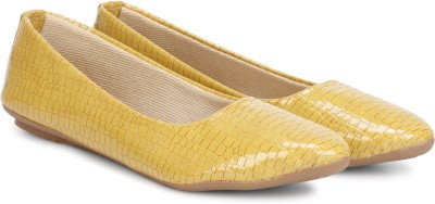 Dhairya Collection Ladies flat sylish pointed Bellies For Women(Yellow , 4)