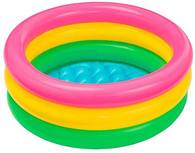 Nexteesh Inflatable Baby Swimming Pool Children Ocean Pool Portable Bathswim tub 2ft(Multicolor)